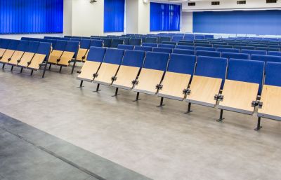 Spacious modern lecture hall in school