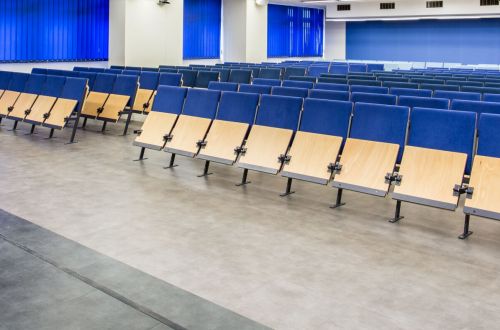 Spacious modern lecture hall in school